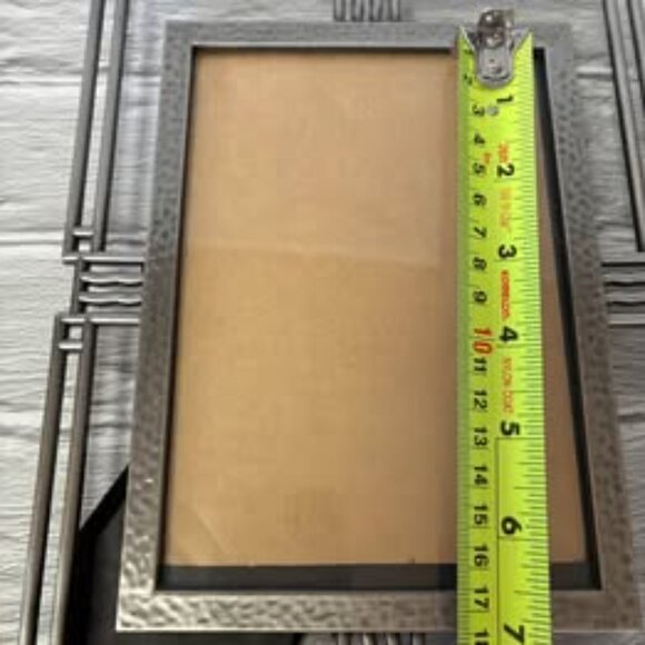 Vintage Wilton Industries Metal Pewter Art Deco Geometric Style Photo Frame - Picture 11 of 11